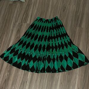 Green and Black Women's Skirt